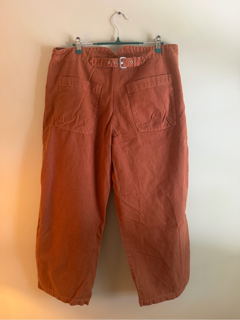 Rachel Comey Elkin Pants 10 | Rust Canvas Barrel Leg Button Fly Made in USA - Picture 3 of 5